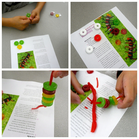 working on candy centipeded
