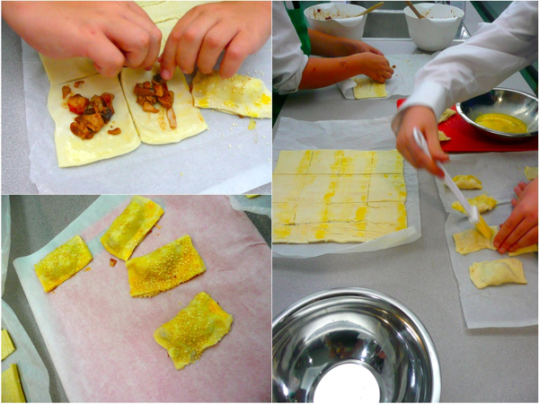 assembling bbq crisps with chef vanessa yeung