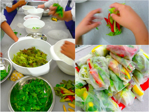 assembling cold rolls with chef vanessa yeung