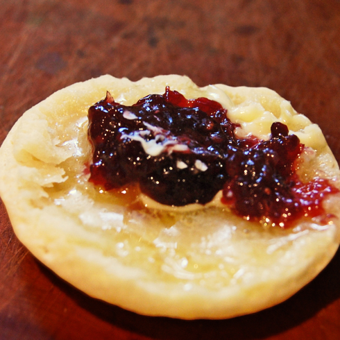 Scones butter and jam