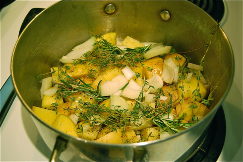 prepping Dorie's chicken