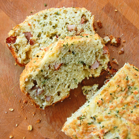 French Fridays with Dorie: Savory cheese and chive bread. With BACON ...