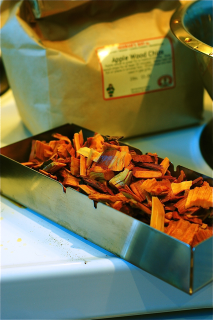 Wood chips for smoking salmon