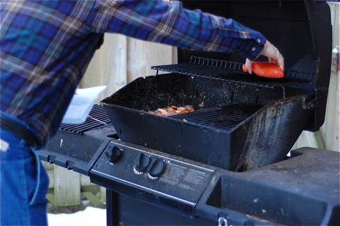 Smoking salmon on the BBQ