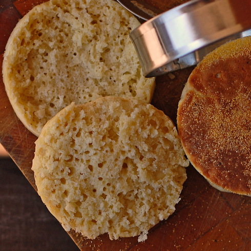Michael Ruhlman English Muffins attempt #1 with rings
