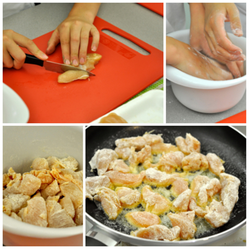 Chicken piccata chicken preparation