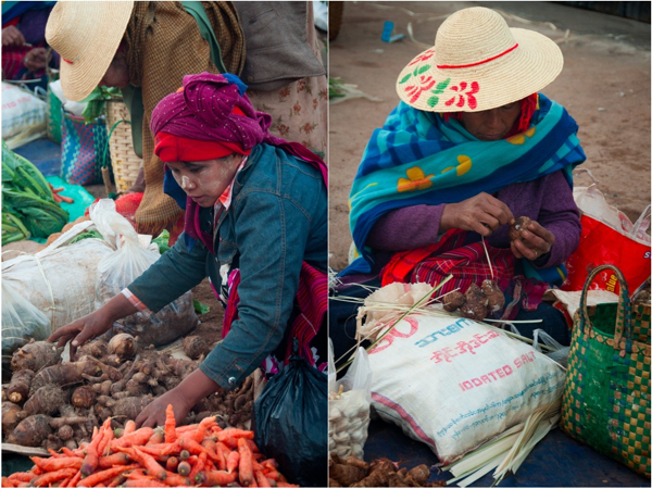 Local faces at Kalaw morning market Local faces at Kalaw morning market