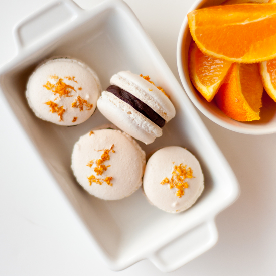 From Les Petits Macarons method Chocolate Orange Ganache