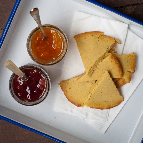 Socca with preserves for French Fridays with Dorie on eatlivetravelwrite.com