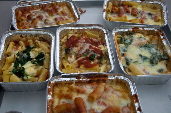 Trays of Stefano Faita's Spinach and Ricotta Lazy Lasagna on eatlivetravelwrite.com