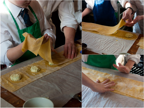 KIds topping ravioli fillings on eatlivetravelwrite.com