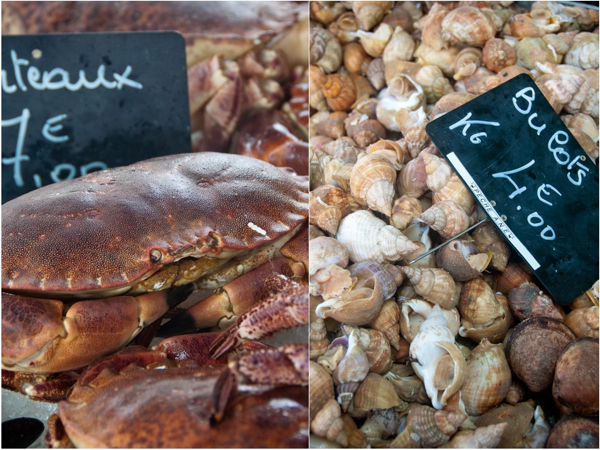 Seafood at Bayeux market on eatlivetravelwrite.com