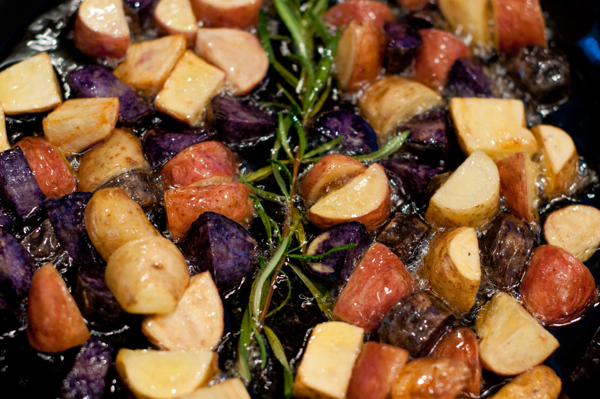Pan frying potatoes on eatlivetravelwrite.com