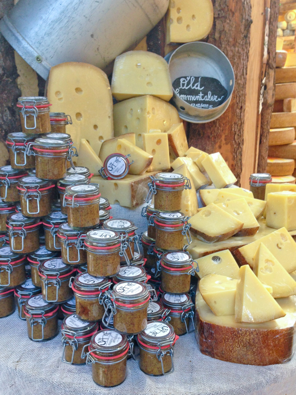 Cheeses and mustards at the Borough Market on eatlivetravelwrite.com