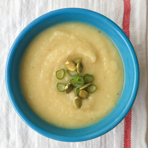 Roasted celeriac and parsnip soup on eatlivetravelwrite.com