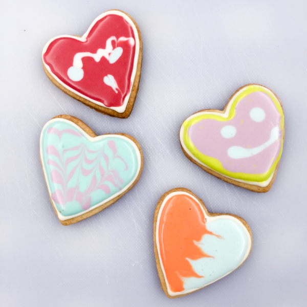 Valentine's Day cookies decorated by kids on eatlivetravelwrite.com