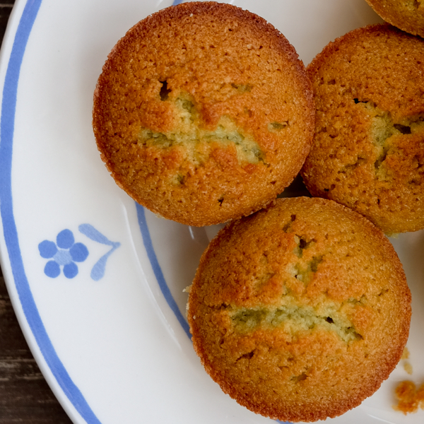Matcha financiers from Dorie Greenspan's Baking Chez Moi on eatlivetravelwrite.com
