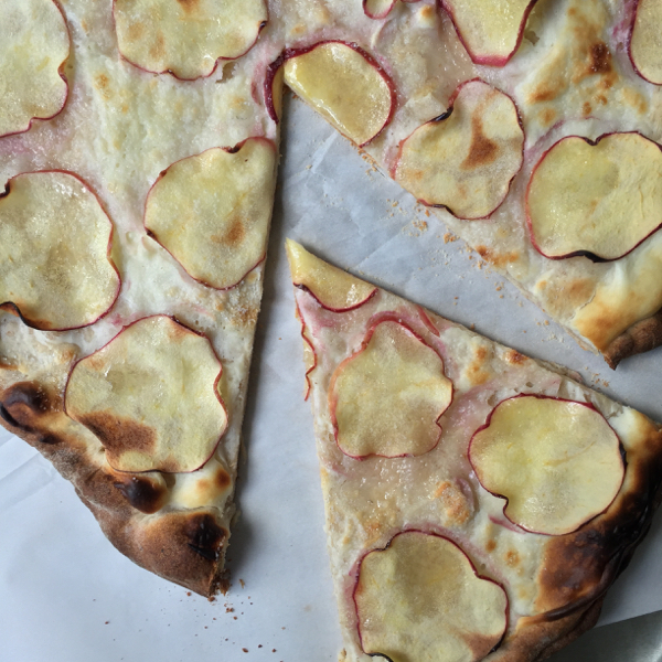 Dorie Greenspan Apple Tarte Flambee on eatlivetravelwrite.com
