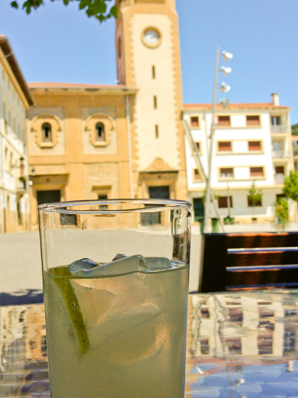 Main square in Trinidad de Arre on the Camino de Santiago on eatlivetravelwrite.com