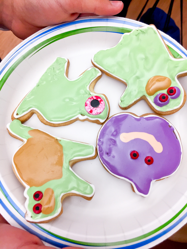 Halloween cookies decorated by kids on eatlivetravelwrite.com