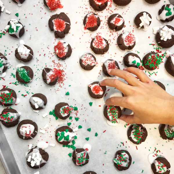 Abby Dodge chocolate thumbprint cookies on eatlivetravelwrite.com