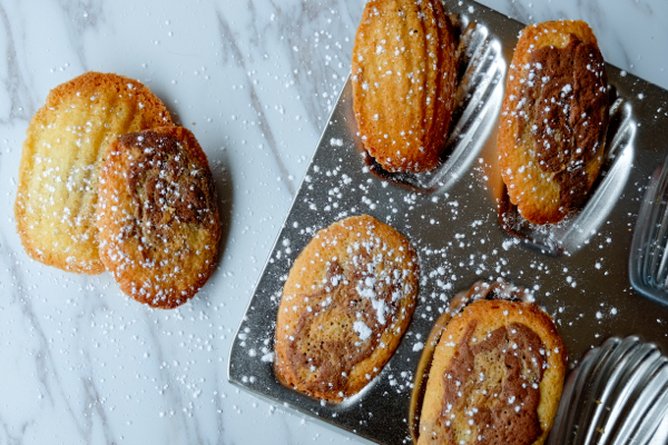 Dorie Greenspan Black-and-White Marbled Madeleines image on eatlivetravelwrite.com