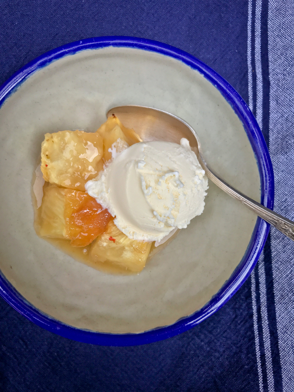 Baking Ches Moi Laurents Slow-Roasted Pineapple image on eatlivetravelwrite.com