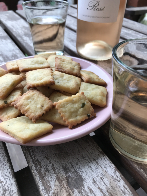Dorie Greenspan goat cheese and chive cookies for Tuesdays with Dorie on eatlivetravelwrite.com