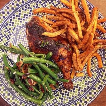 Barque BBQ chicken dinner