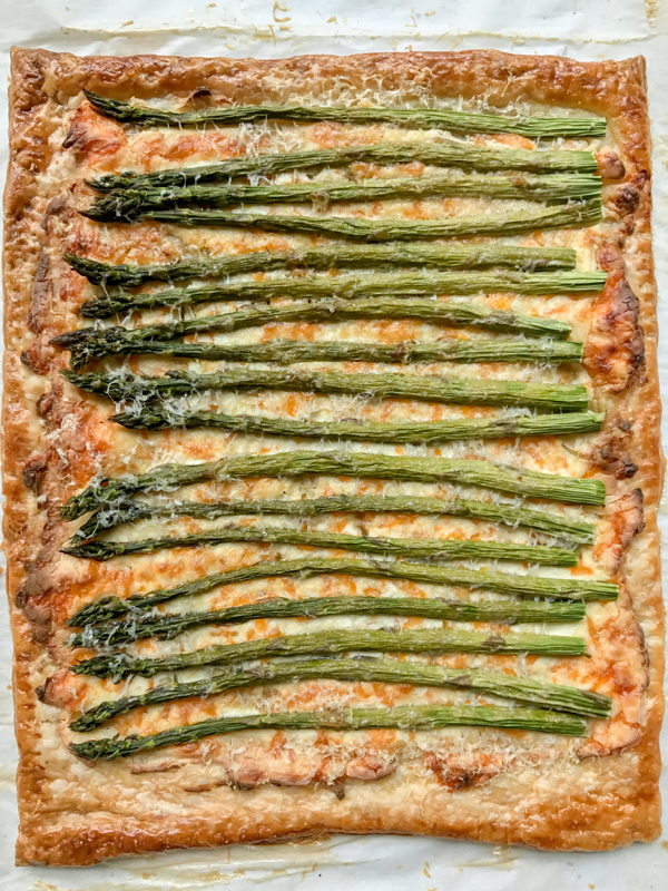 Easy puff pastry asparagus tart on eatlivetravelwrite.com