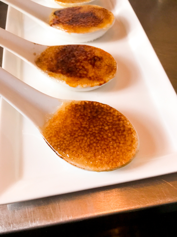 Mini maple creme brulees at the Gallery Grill on eatlivetravelwrite.com