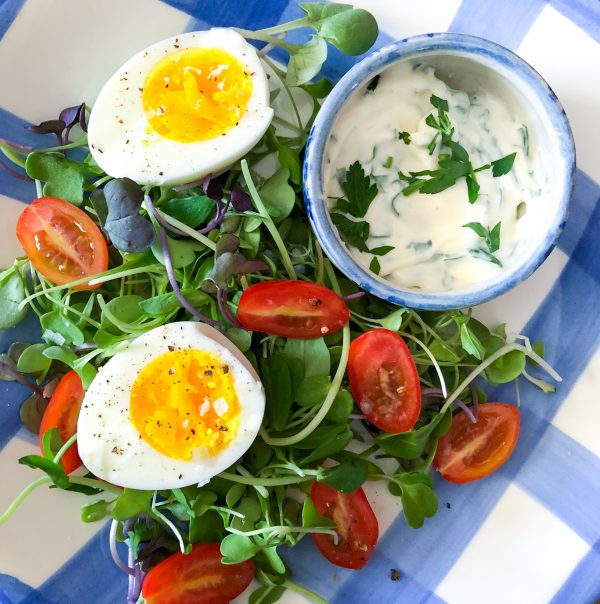 Hard Cooked Eggs with Chervil Mayonnaise from My Paris Kitchen on eatlivetravelwrite.com
