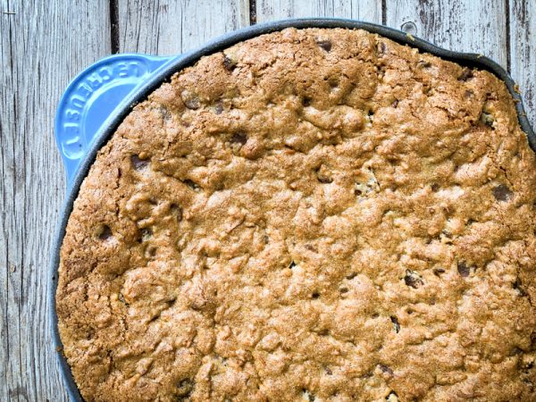 Dorie Greenspan Cast-Iron Pan Chocolate Chip Cookie Bars on eatlivetravelwrite.com