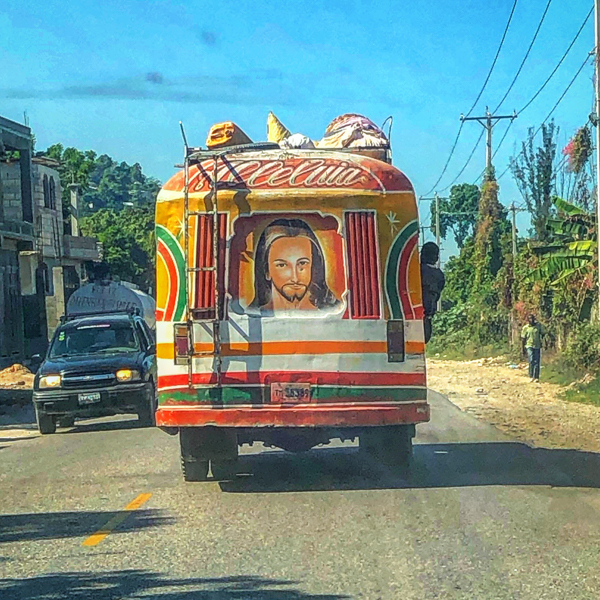 Following a tap-tap on the road in Haiti on eatlivetravelwrite.com