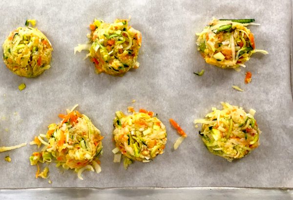 Ready for the oven Crispy Vegetable Cakes from In the French kitchen with kids on eatlivetravelwrite.com