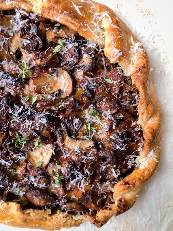 Cook the Book Fridays Dorie Greenspan Mushroom Bacon Galette from Everyday Dorie on eatlivetravelwrite.com