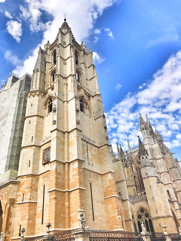 Leon Cathedral walking the Camino de Santiago: Léon to Villavante with Camino Travel Center on eatlivetravelwrite.com