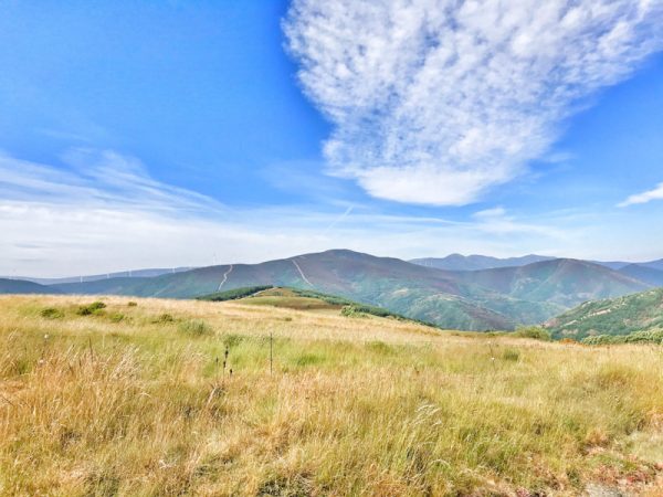 Nothing by blue skies walking the Camino de Santiago: Rabanal del Camino to El Acebo with Camino Travel Center on eatlivetravelwrite.com