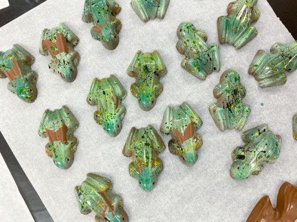 Chocolate frogs made with with Kerry Beal on eatlivetravelwrite.com