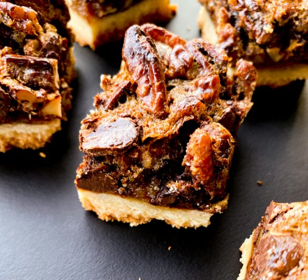 Tuesdays with Dorie Chocolate-Pecan Pie Cookie Bars from Dorie's Cookies on eatlivetravelwrite.com