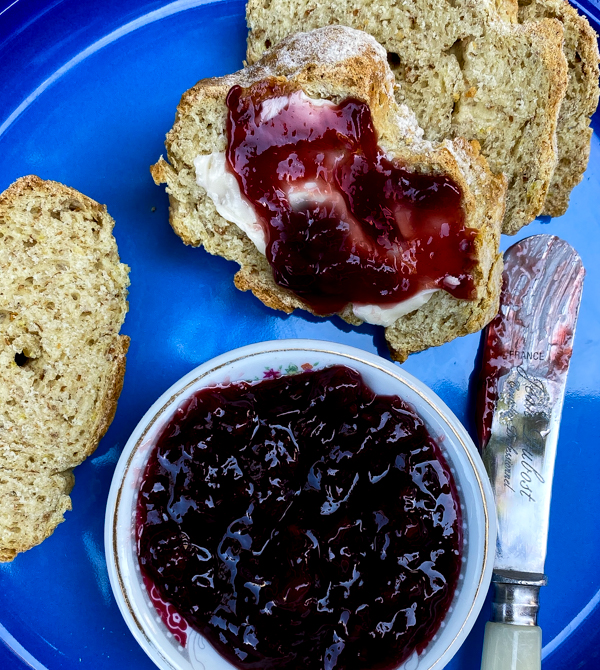 Easy soda bread rolls with jam and butter on eatlivetravelwrite.com