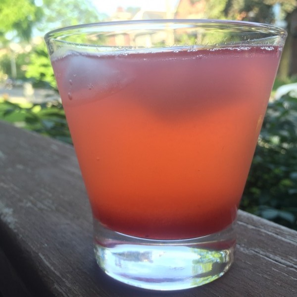 Rhubarb and strawberry syrup