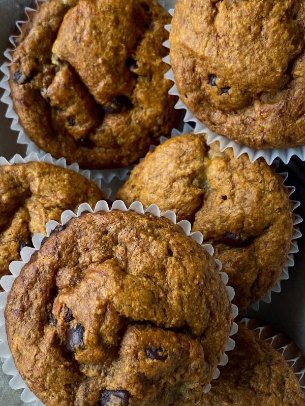 Gluten and Dairy Free Banana chocolate chip muffin recipe on eatlivetravelwrite.com