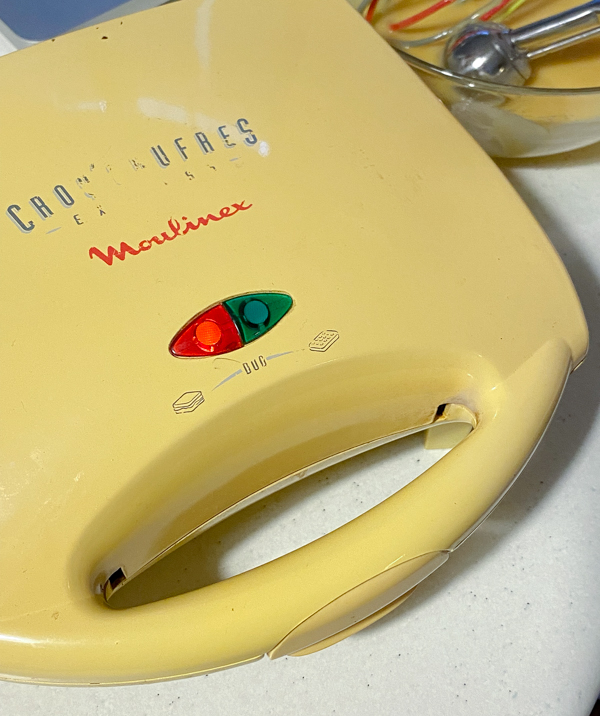 A French waffle maker.