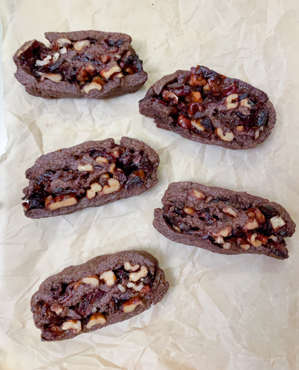 Misshapen Cherry-Nut Chocolate Pinwheels