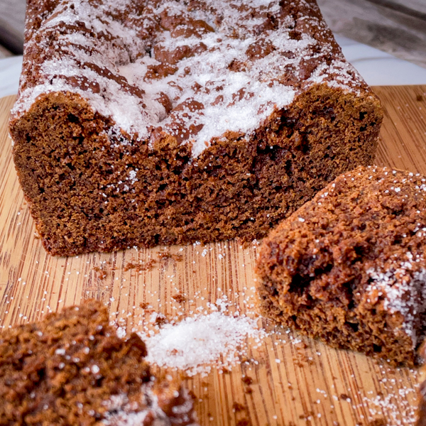 Cutting board with cross section of Mary's Maine Bars
