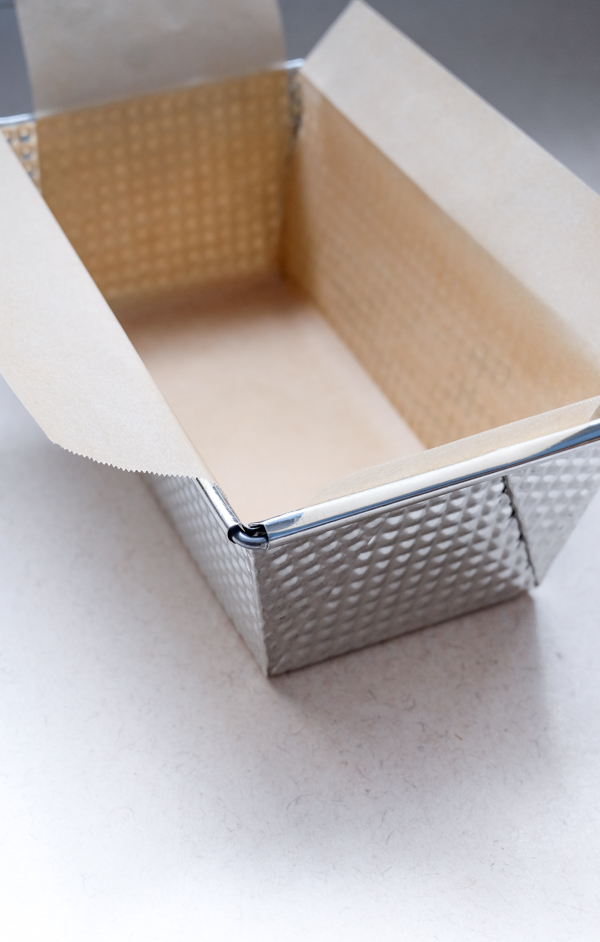 Lined Cuisipro loaf pan.