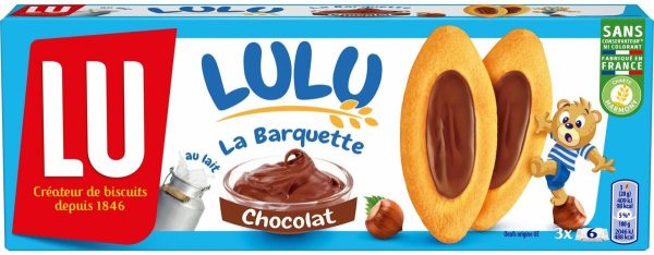 Package of Lulu La Barquette Chocolate Cookies.