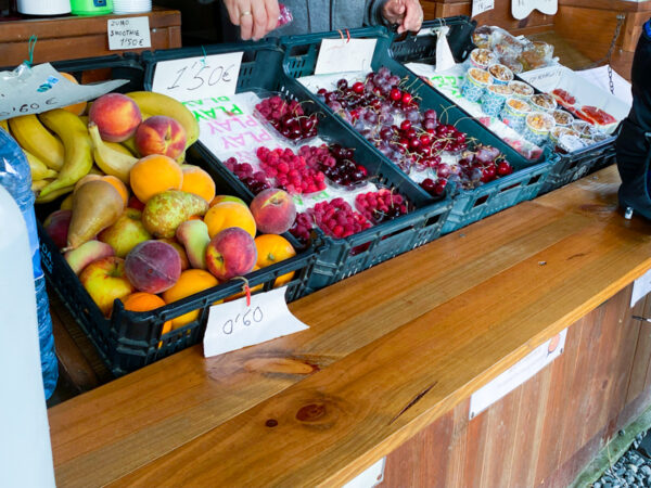Farm stand just outside Melide, Spain.