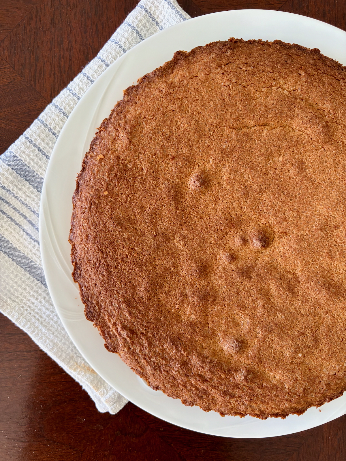 Breton Buckwheat Butter Cake on a white plate.